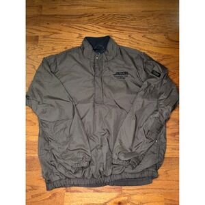 DryJoys‎ by Foot Joy Brown and Black Geometric Windbreaker Jacket Size XL